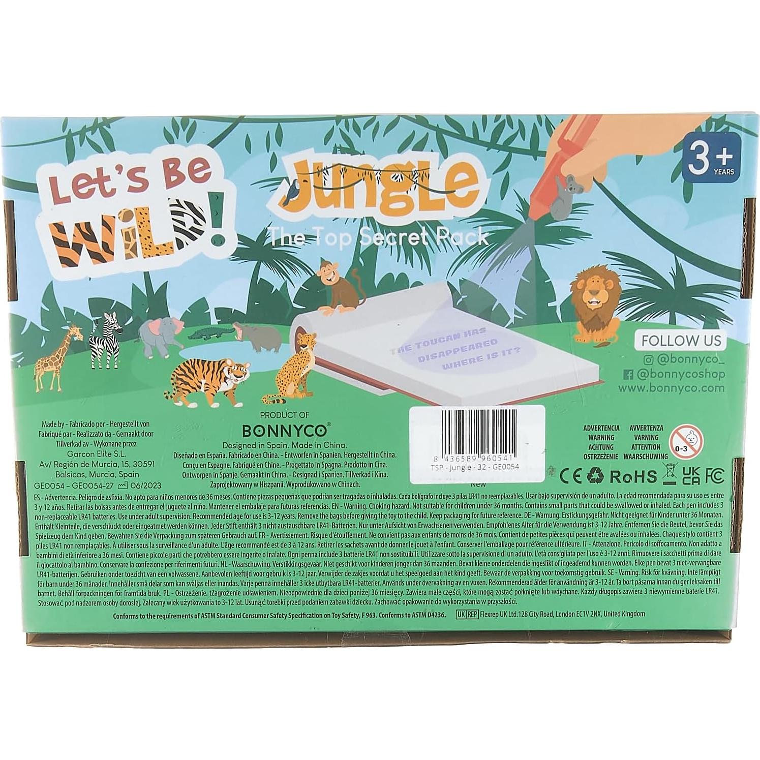 BONNYCO Paquete 32 bolígrafos tinta invisible y cuaderno