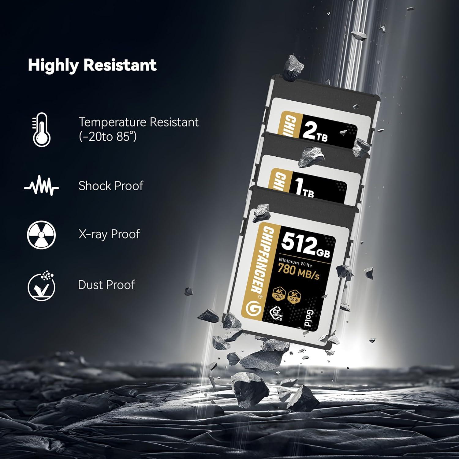 Tarjeta de Memoria CFexpress 2.0 Tipo B 512GB CHIPFANCIER