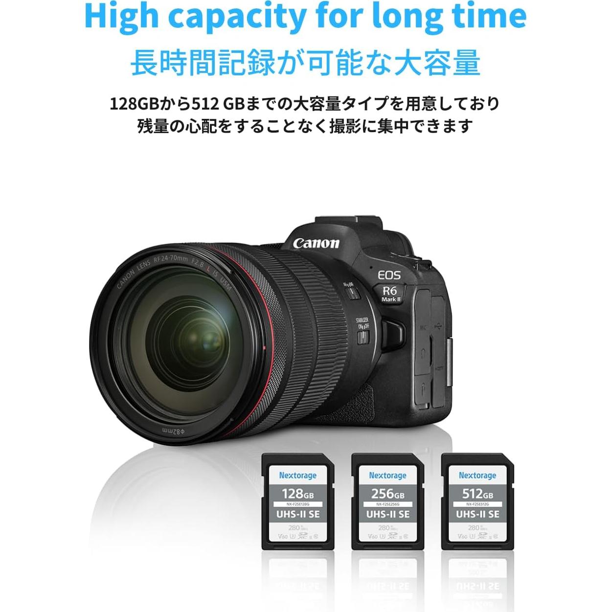 Tarjeta SD Nextorage 512GB SDXC UHS-II V60 280MB/s 4K