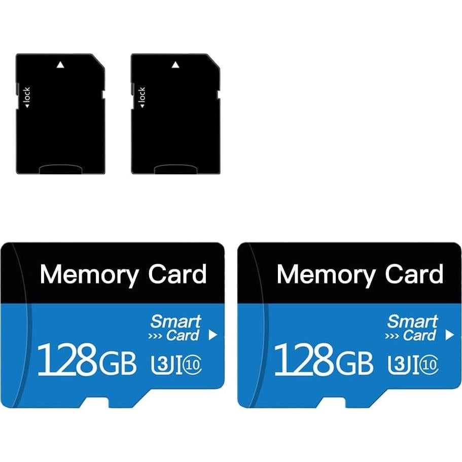 Paquete 2 Tarjetas Micro SD 128GB Teydun Clase 10 Azul
