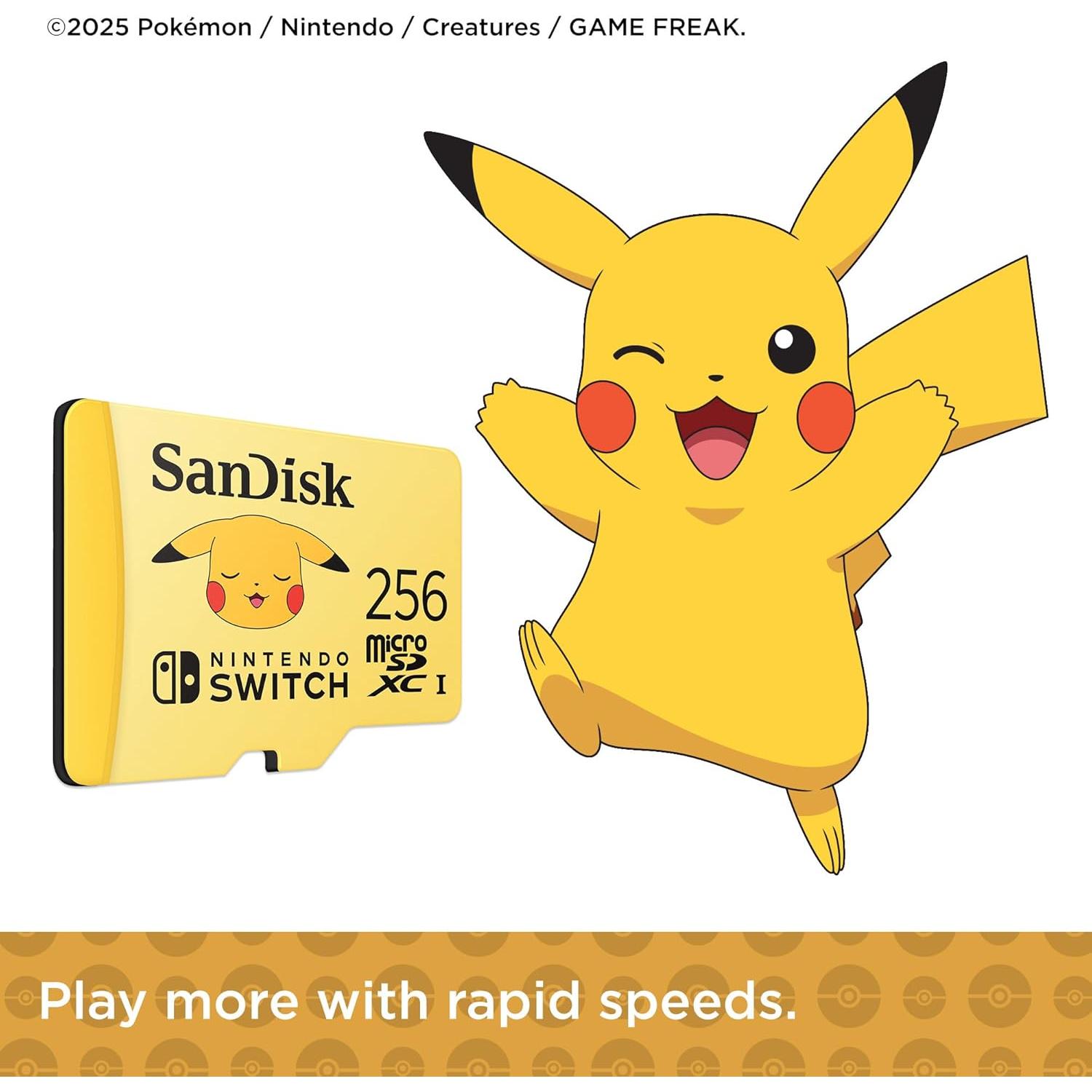Tarjeta microSDXC SanDisk 256GB Pikachu para Nintendo Switch