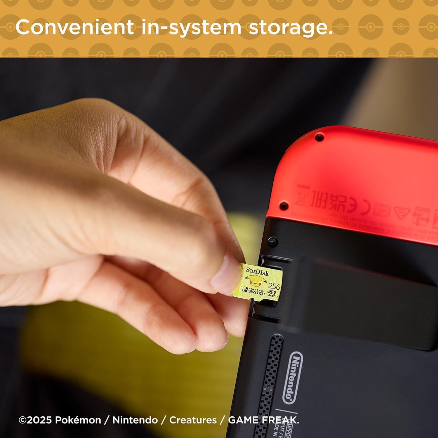 Tarjeta microSDXC SanDisk 256GB Pikachu para Nintendo Switch