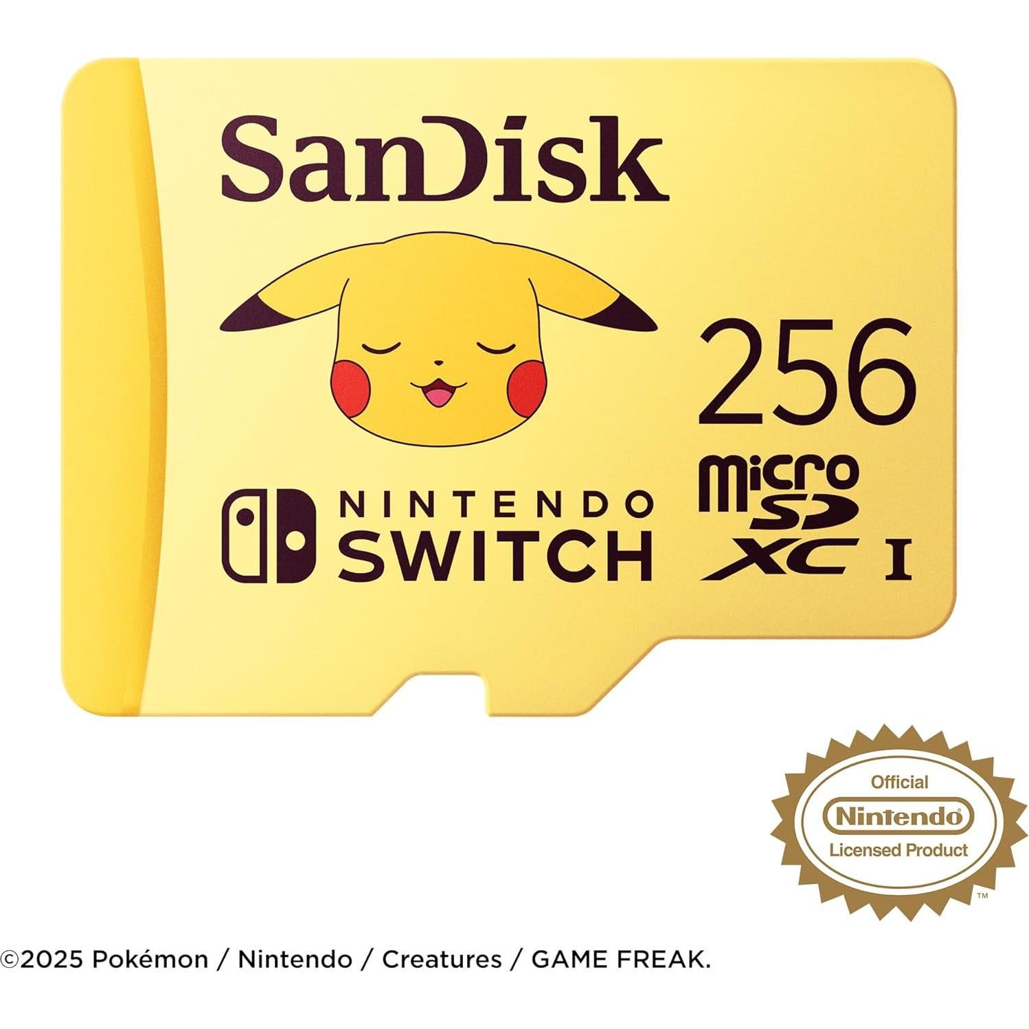 Tarjeta microSDXC SanDisk 256GB Pikachu para Nintendo Switch