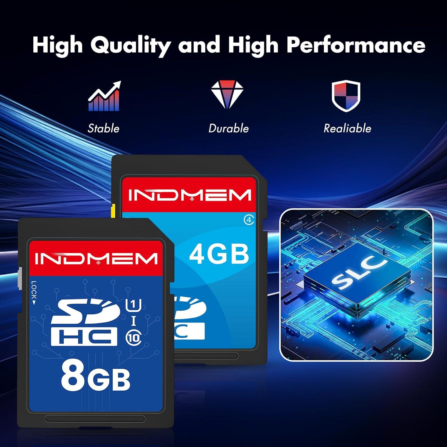 Tarjeta SDHC 4GB + 8GB INDMEM UHS-I U1 Alta Velocidad