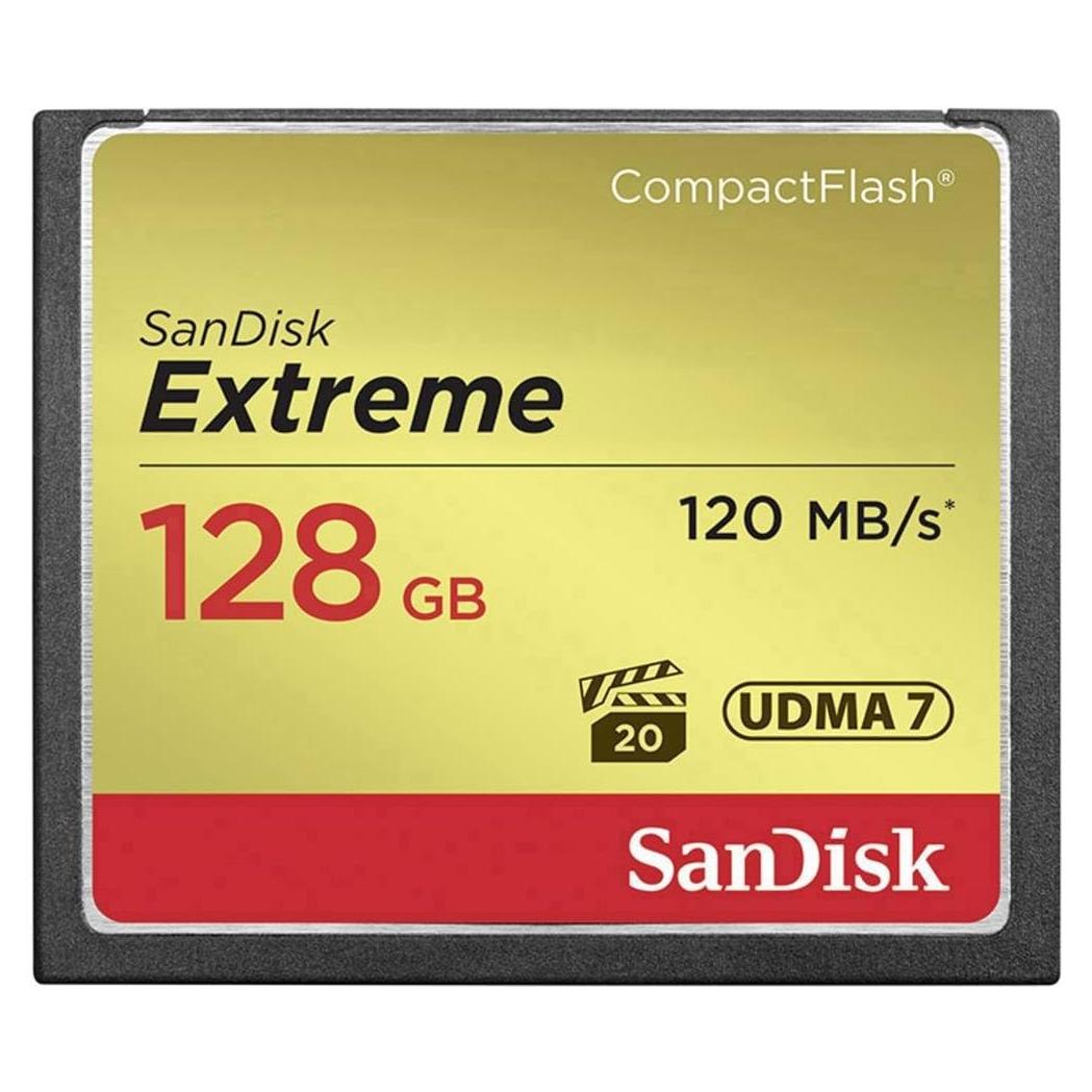 Tarjeta de Memoria SanDisk 128GB Extreme CompactFlash UDMA 7