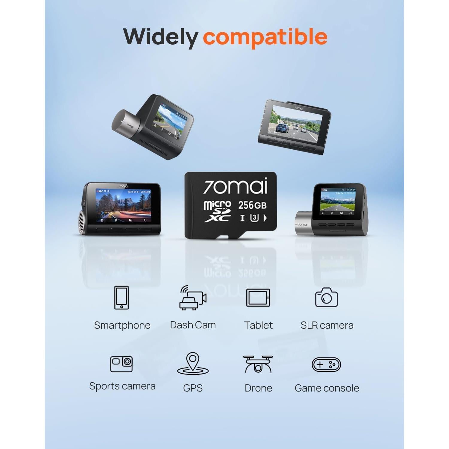 Tarjeta Micro SD 70mai 64GB UHS-I V30 100MB/s a Prueba de Agua