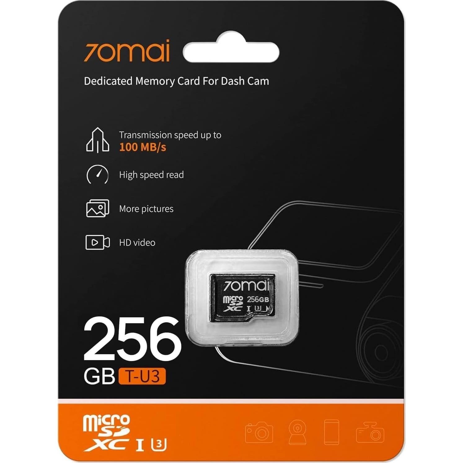 Tarjeta Micro SD 70mai 64GB UHS-I V30 100MB/s a Prueba de Agua