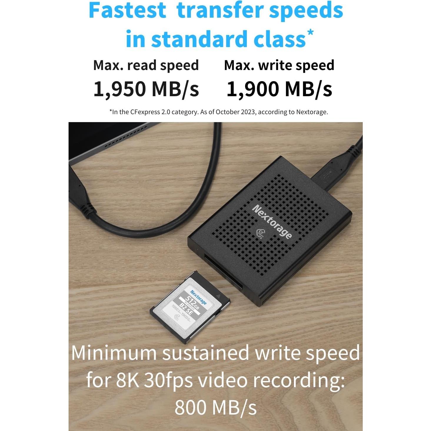 Nextorage 512GB CFexpress Tipo B - Paquete de 2, 1900MB/s