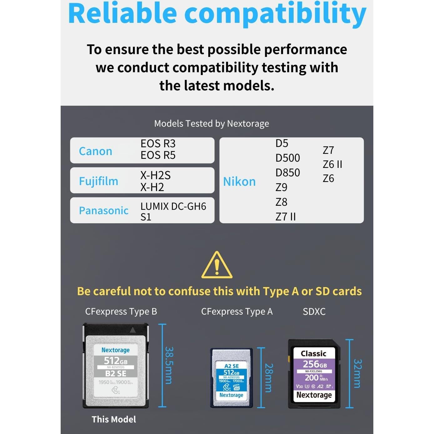 Nextorage 512GB CFexpress Tipo B - Paquete de 2, 1900MB/s