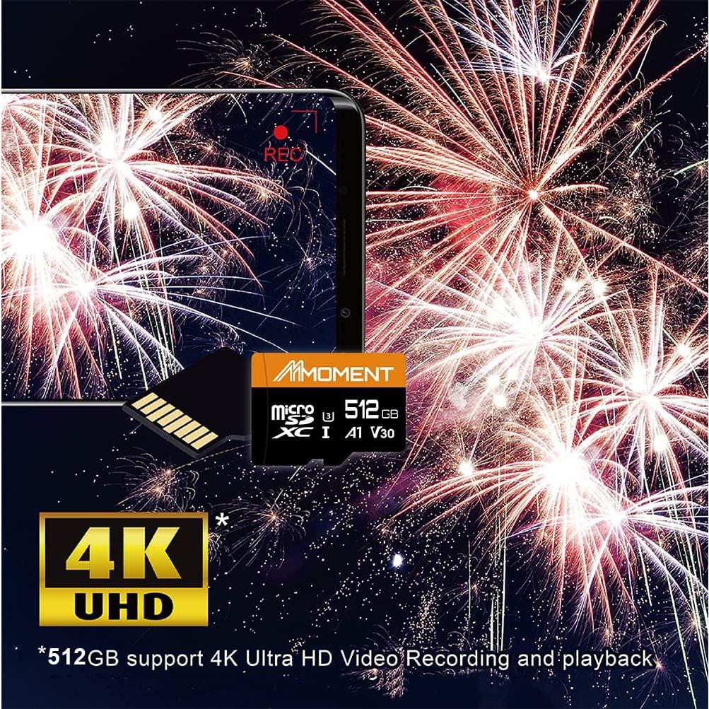 Tarjeta Micro SDXC Moment 512GB A1 UHS-I V30 Clase 10