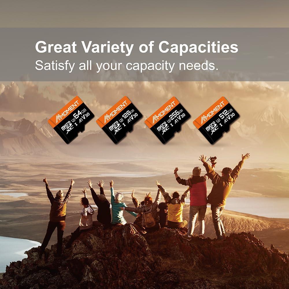 Tarjeta Micro SDXC Moment 512GB A1 UHS-I V30 Clase 10