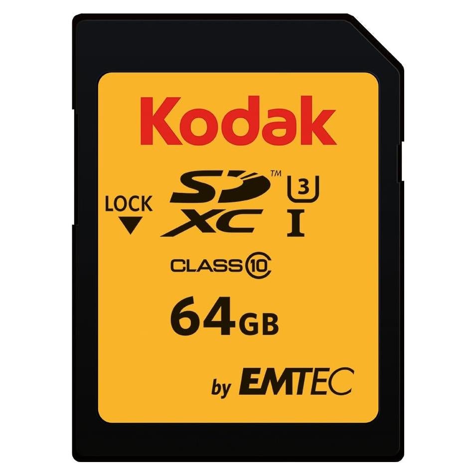 Tarjeta SDXC Kodak 64GB UHS-I U3 V30 Ultra 95MB/s