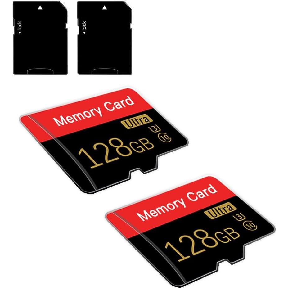 Paquete Doble de 2 Tarjetas Micro SD 128GB ESHAKHARE C10 U3