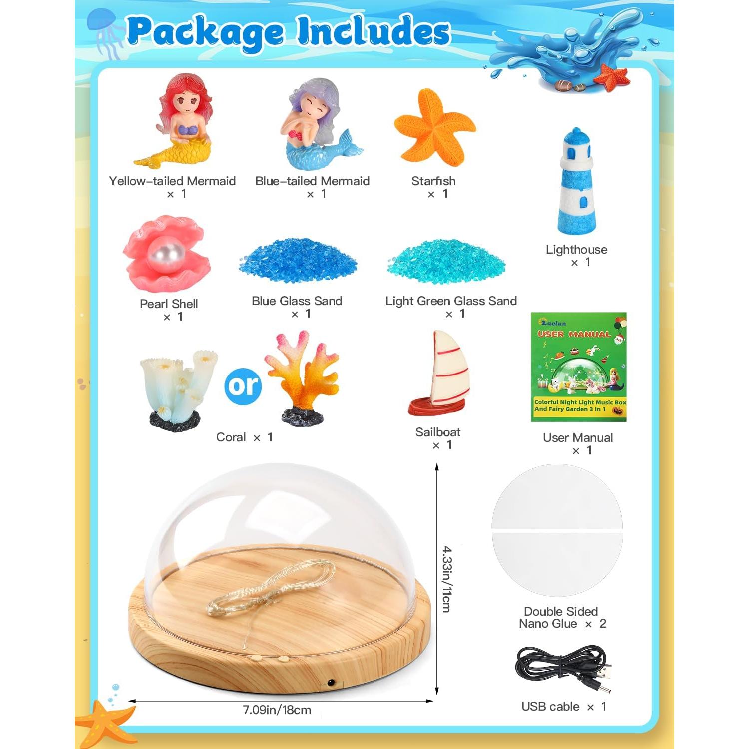 Luz Nocturna Sirena Laclun DIY con Música y Manualidades