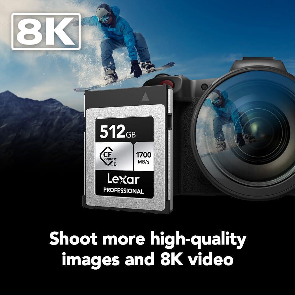 Tarjeta de Memoria Lexar 512GB CFexpress Tipo B Plata SE - 8K