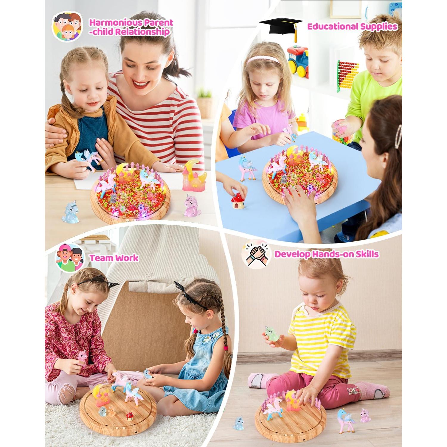 Kit de Luz Nocturna Unicornio Laclun para Niñas 4-12 Años