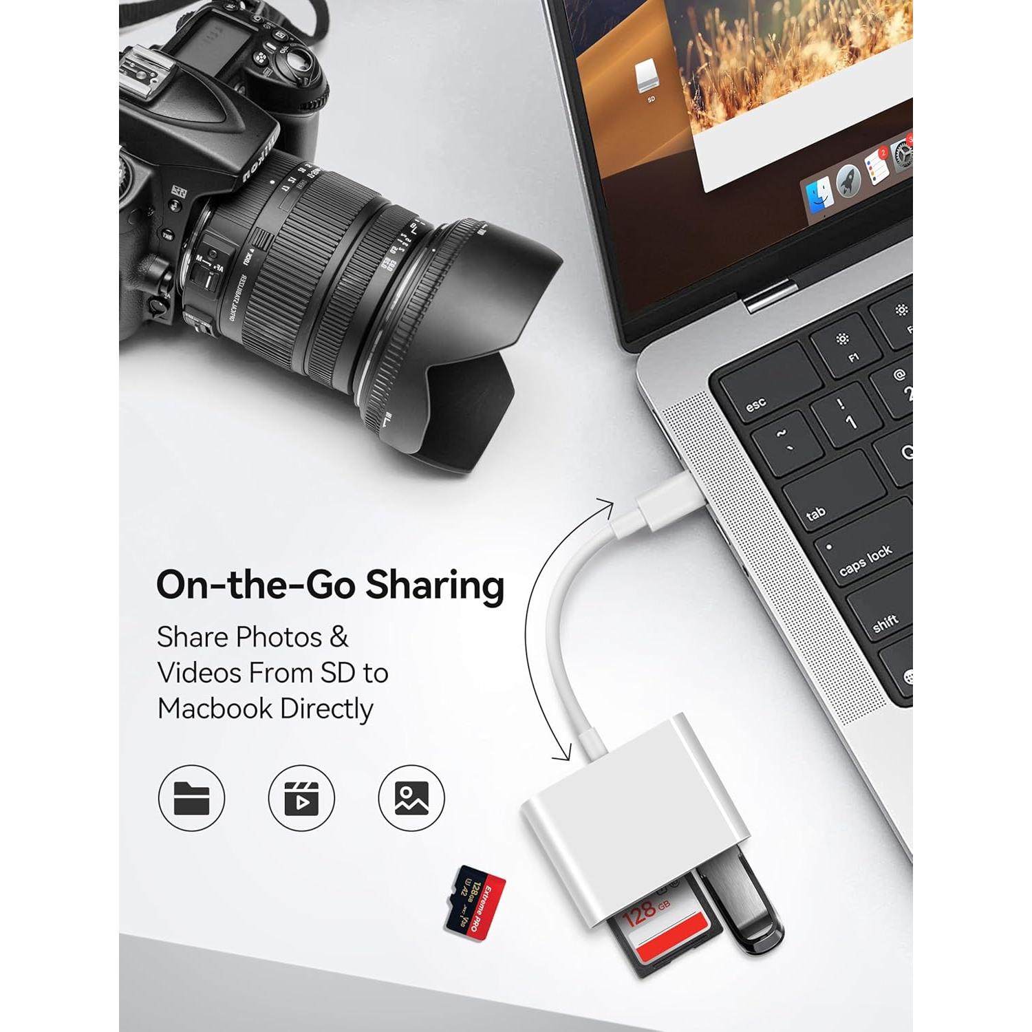 Lector de Tarjeta SD USB-C MujuDoler 3 en 1 para iPhone 15/16