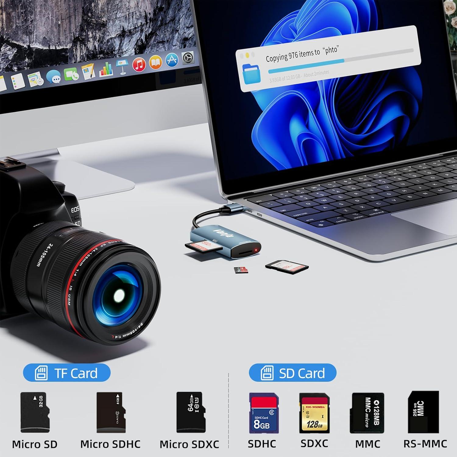 Lector de Tarjeta SD Vanja USB 3.0 2 en 1 para SD y MicroSD