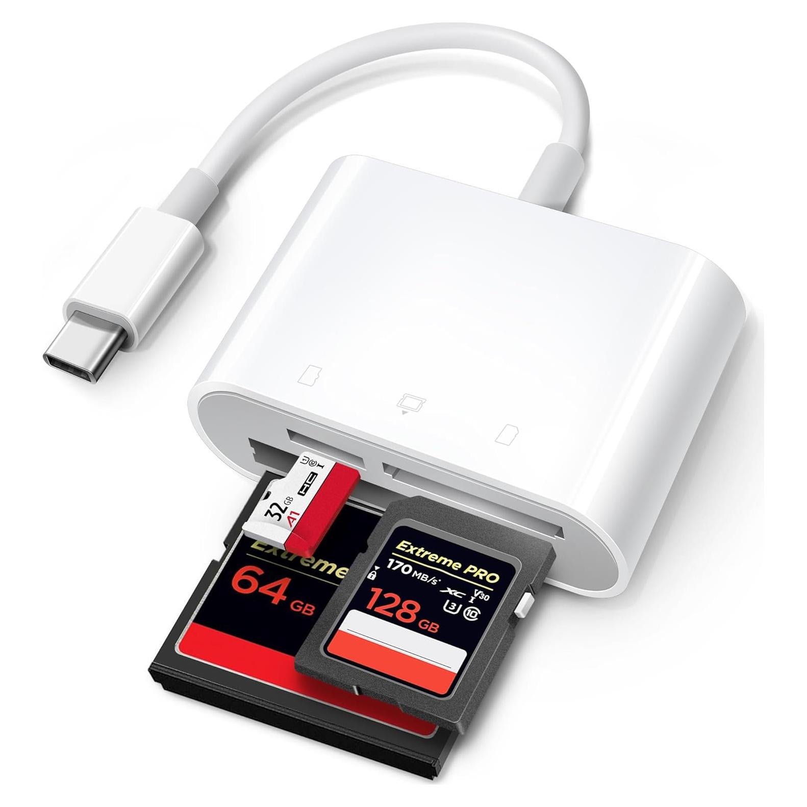 Lector de Tarjetas SD USB C ChiaoPio 3 Puertos para iPhone 15