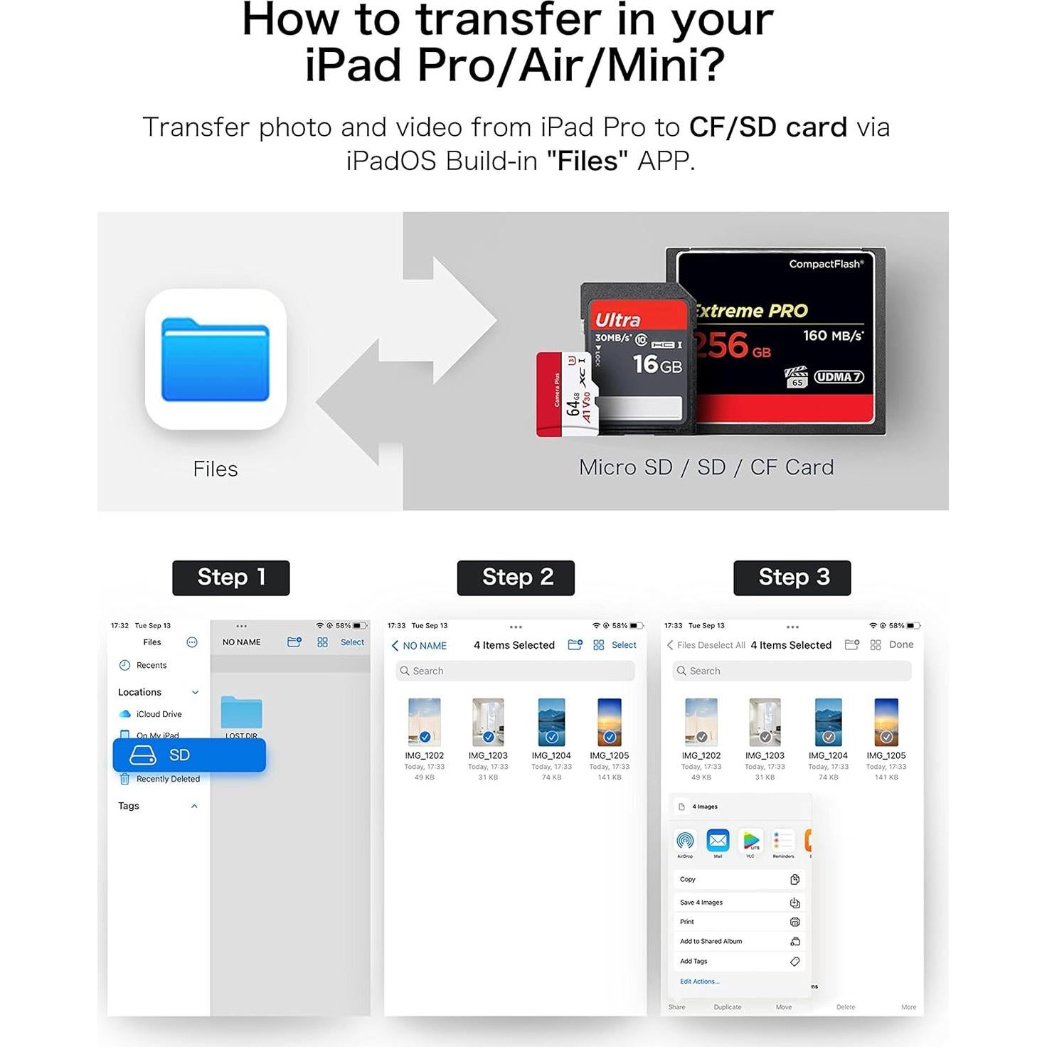 Lector de Tarjetas SD USB C ChiaoPio 3 Puertos para iPhone 15
