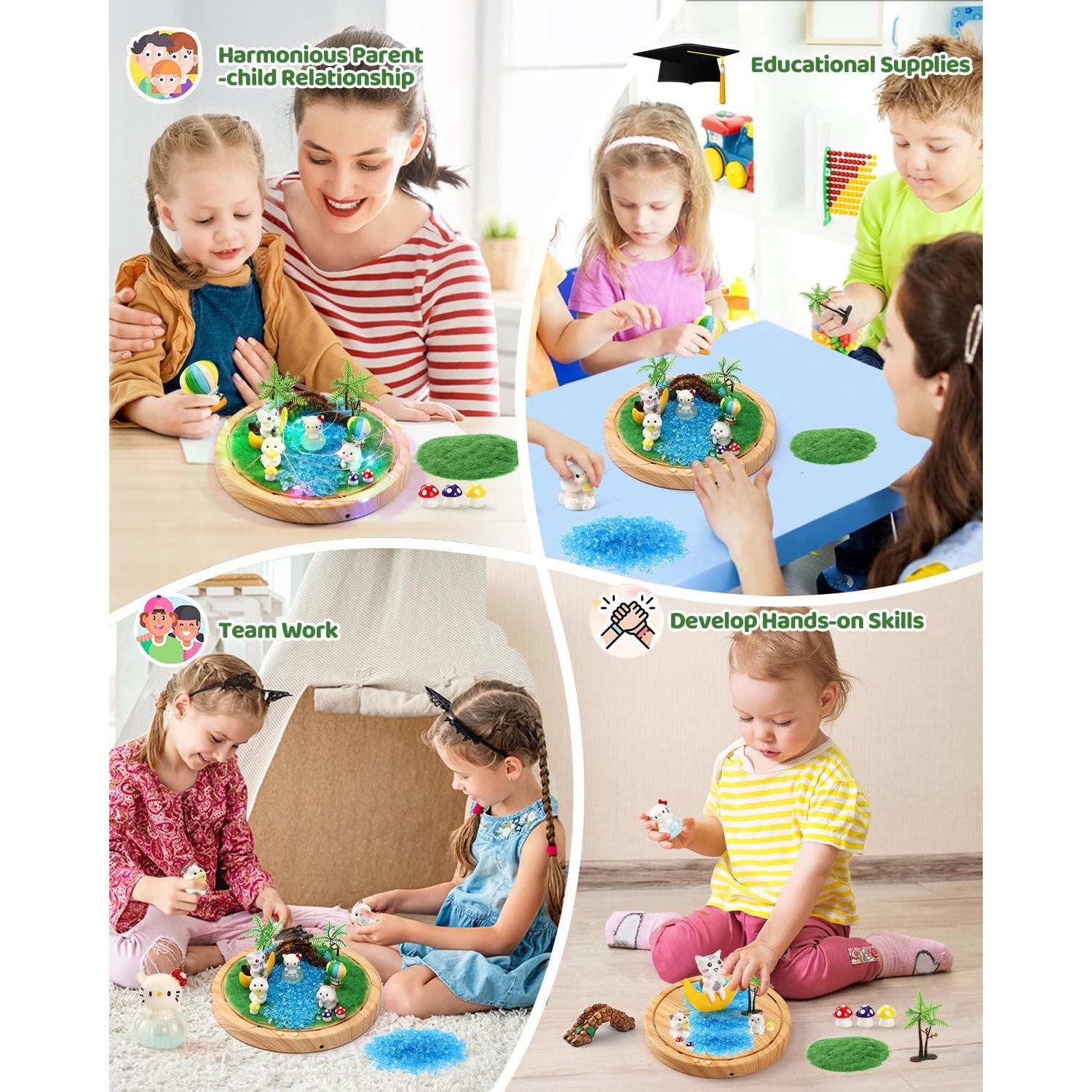 Luz Nocturna Musical DIY Laclun Gato para Niños 3-10 Años