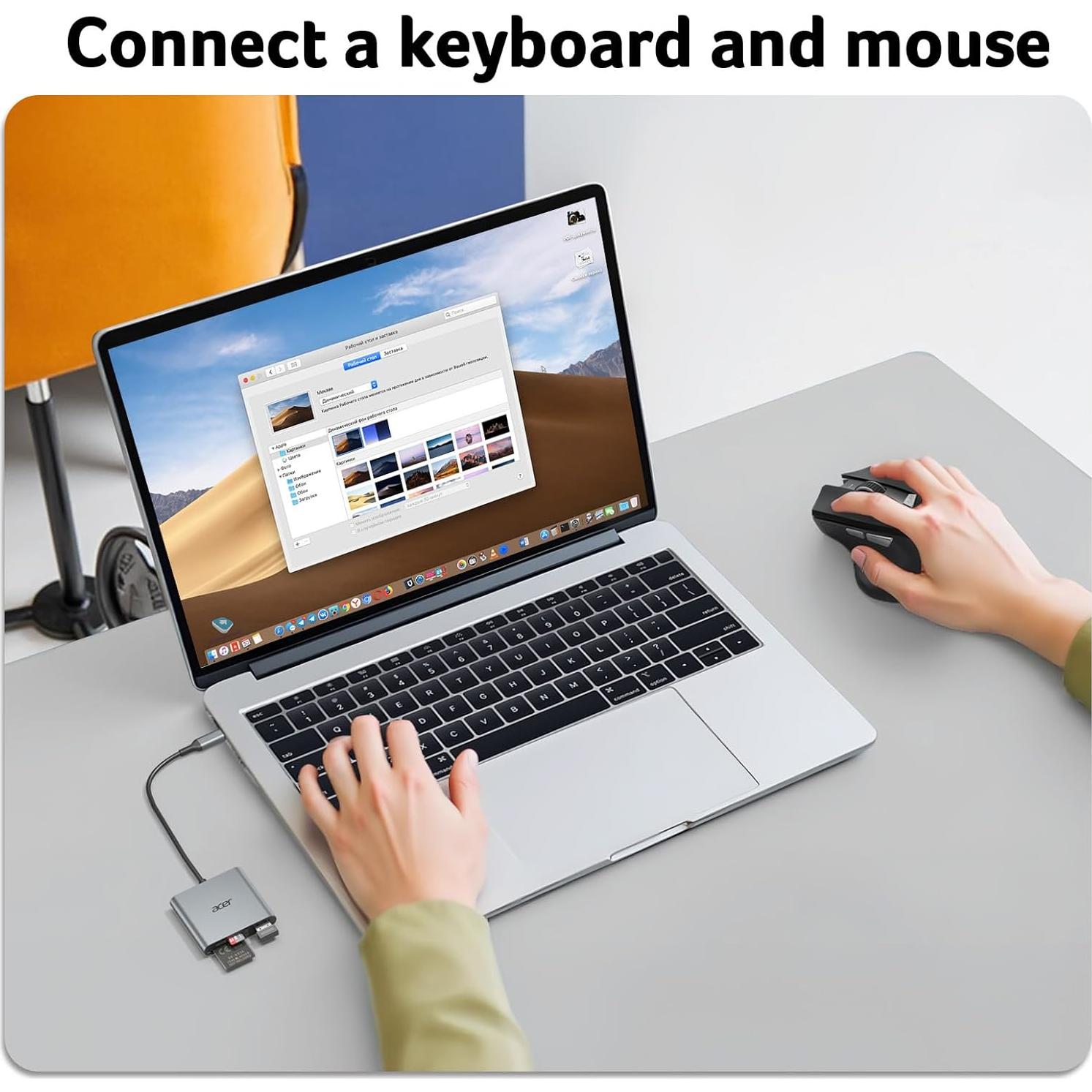 Lector de Tarjetas SD Acer USB C 3 en 1 con USB 3.0