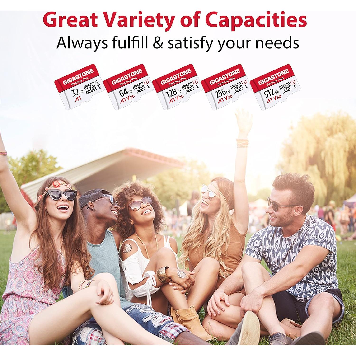 Tarjeta Micro SD Gigastone 256GB Gaming Plus UHS-I A1 U3