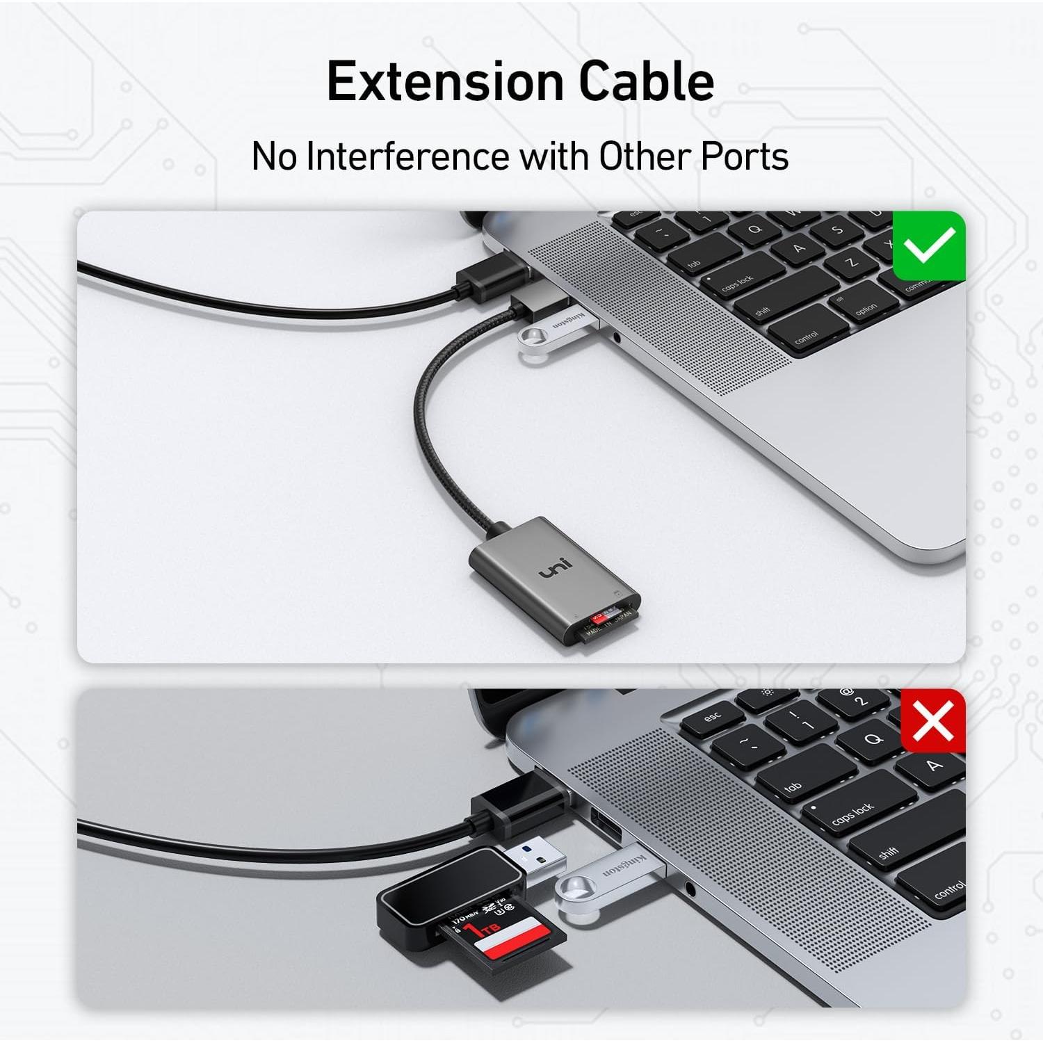 Lector de Tarjeta SD uni USB 3.0 Aluminio 2 Ranuras 5Gbps
