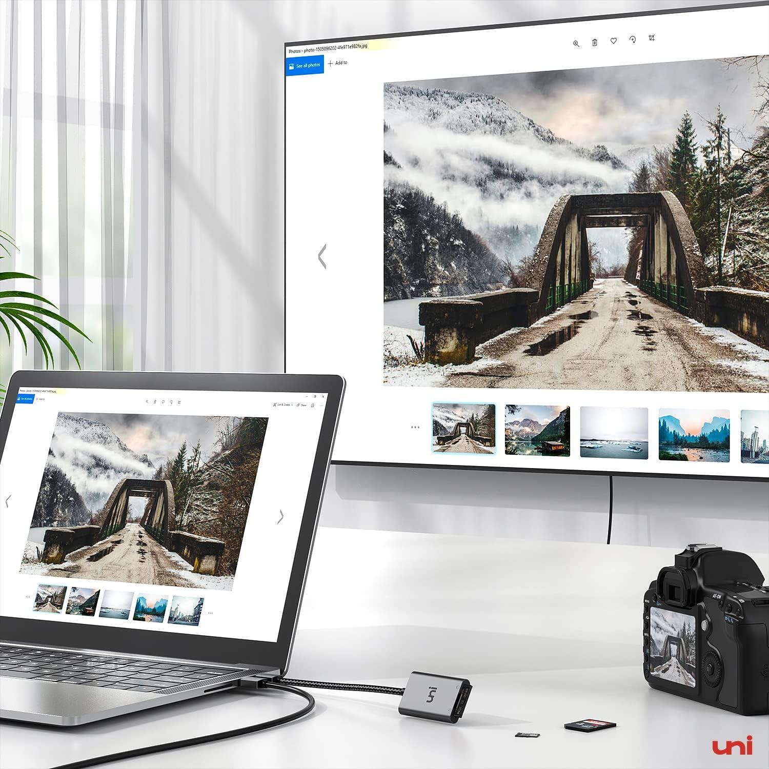 Lector de Tarjeta SD uni USB 3.0 Aluminio 2 Ranuras 5Gbps