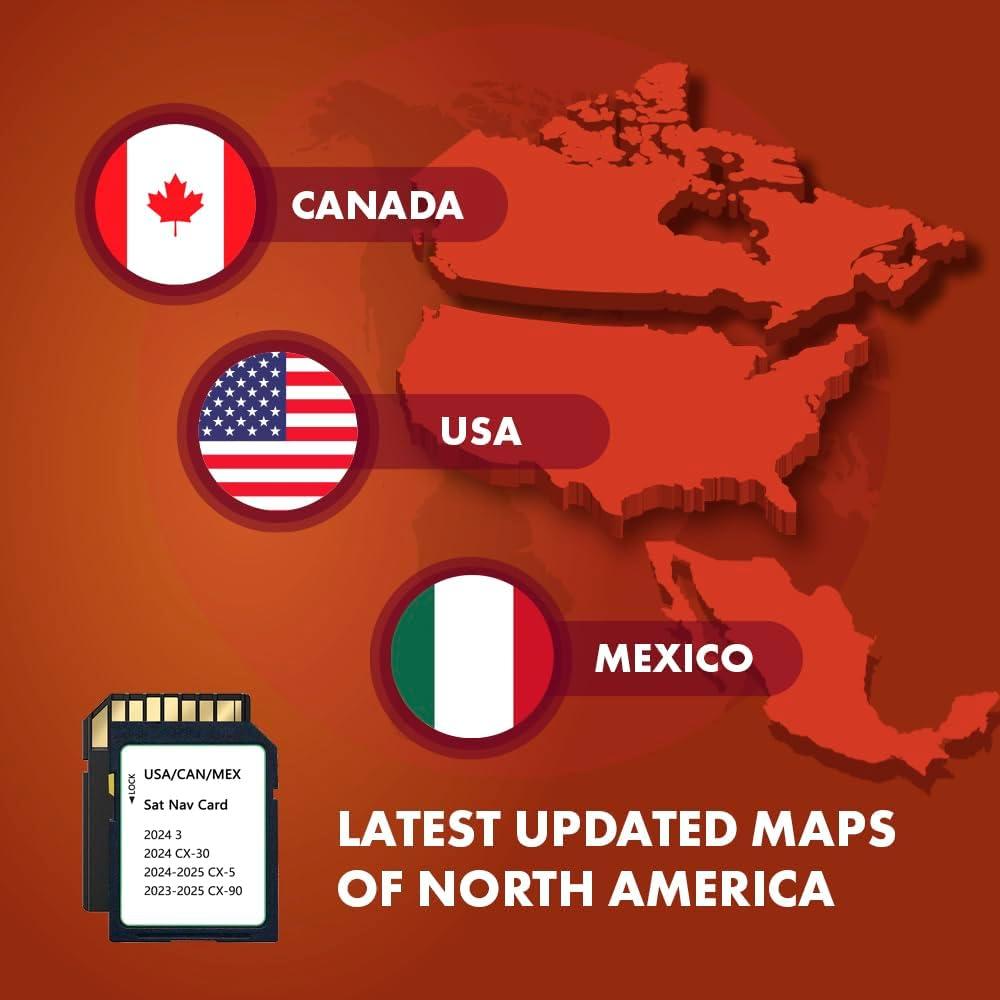Tarjeta SD Navegación Mejorada 2025 Mazda CX-30/CX-5/CX-90