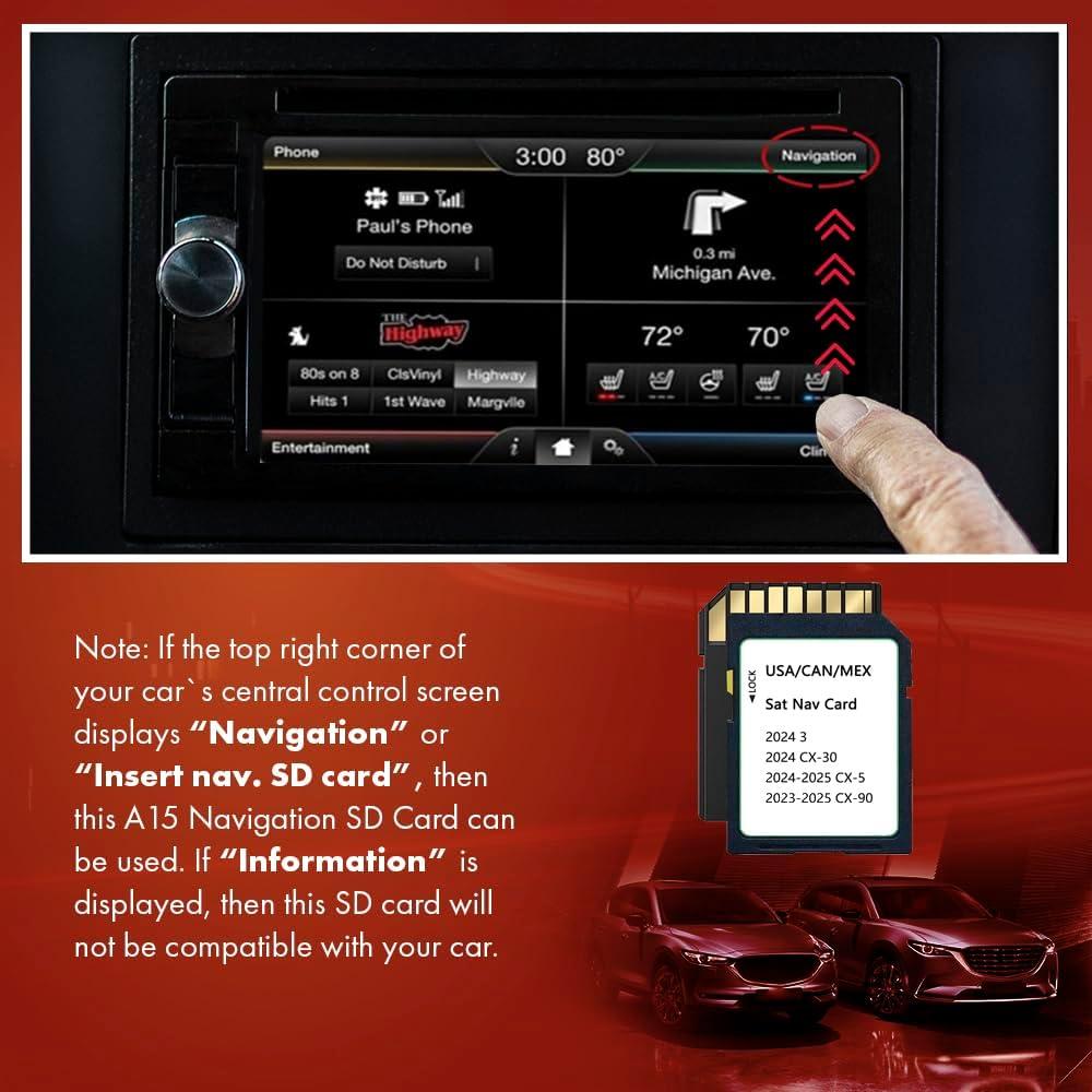 Tarjeta SD Navegación Mejorada 2025 Mazda CX-30/CX-5/CX-90