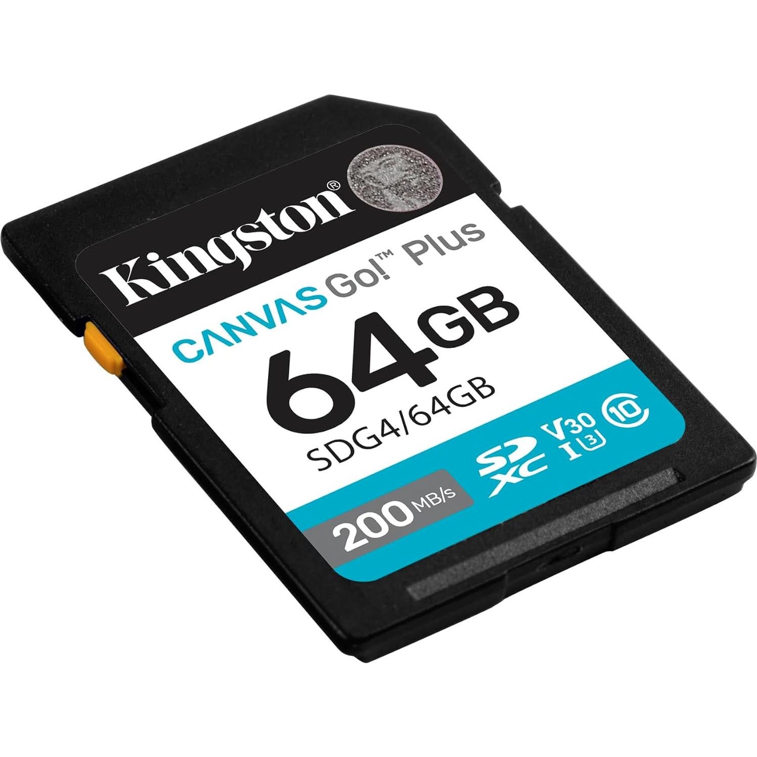 Tarjeta SD Kingston Canvas Go Plus 64GB UHS-I 200MB/s
