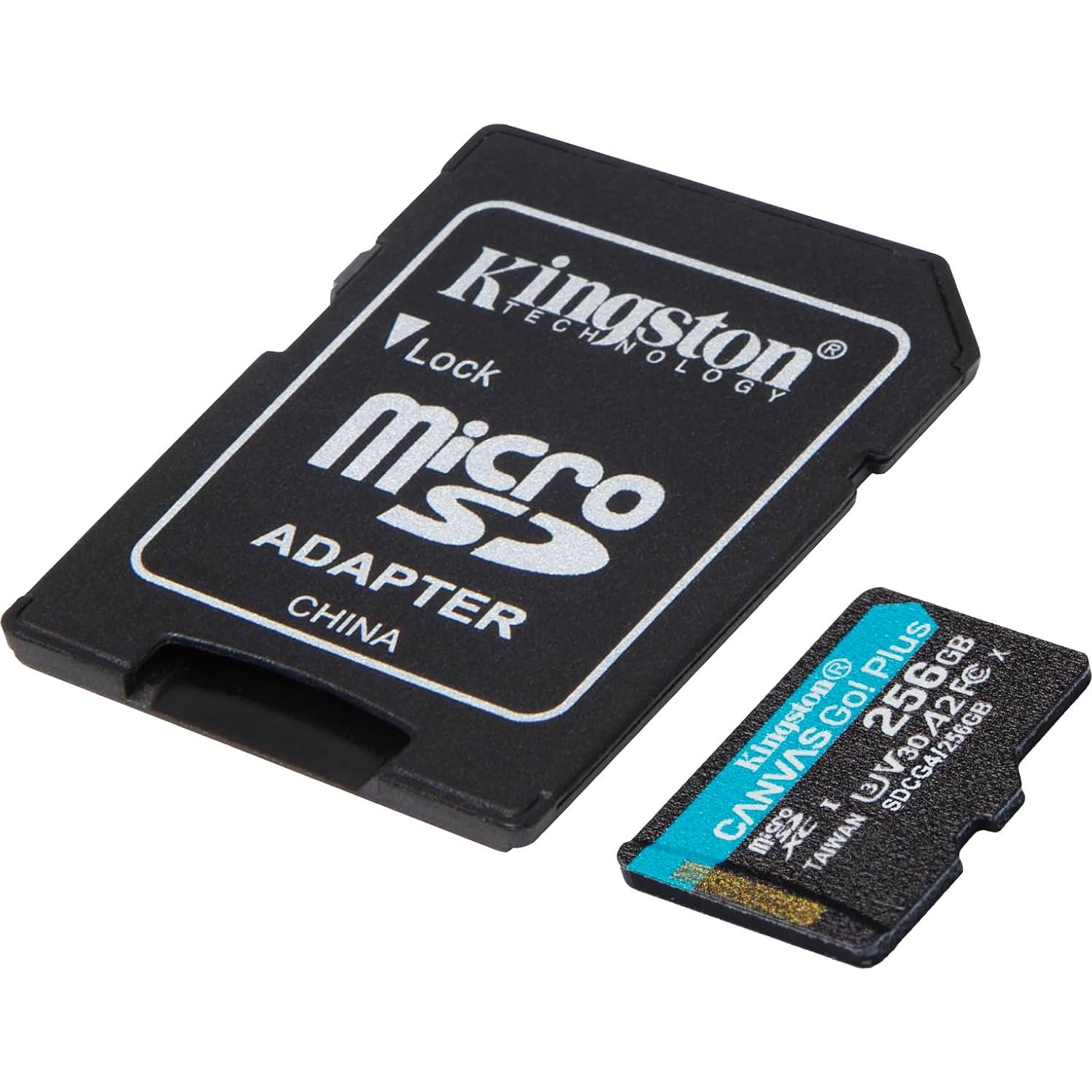 Tarjeta microSD Kingston Canvas Go Plus 256GB | 200MB/s | UHS-I U3 V30 A2