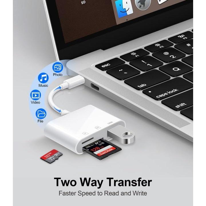 Lector de Tarjetas SD USB C Denlane para iPhone 15/16 y Android