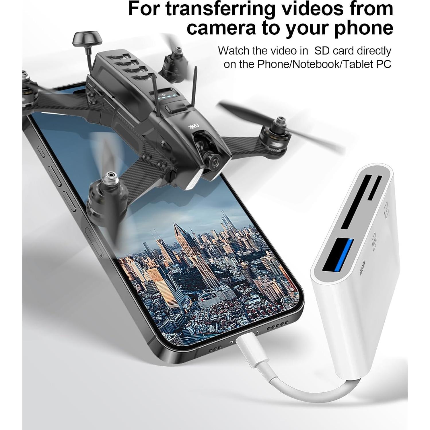 Lector de Tarjetas SD USB C Denlane para iPhone 15/16 y Android