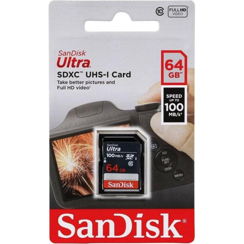 Tarjeta de Memoria SanDisk 64GB Ultra SDXC UHS-I 100MB/s
