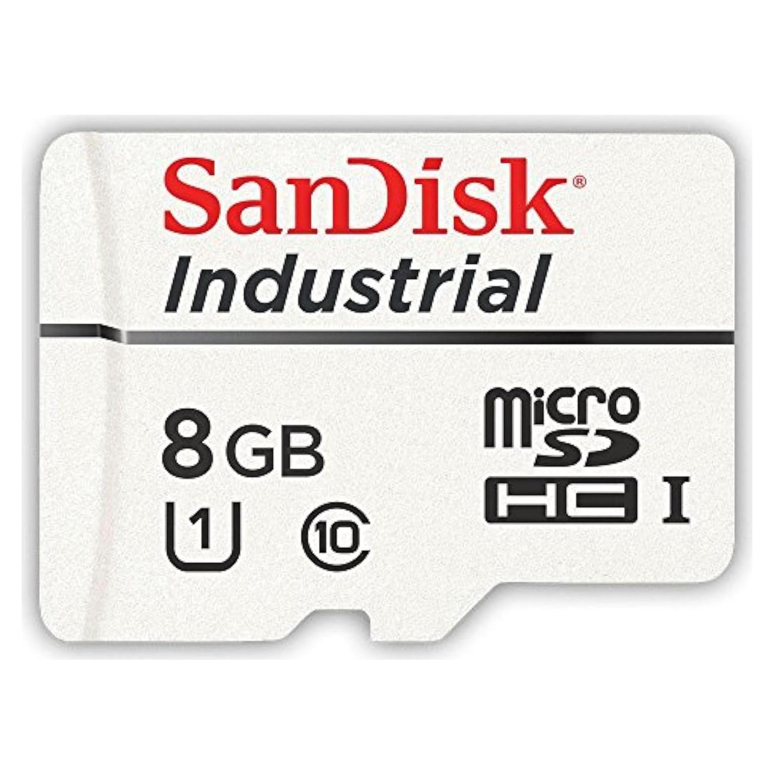Tarjeta MicroSDHC SanDisk Industrial 8GB Clase 10 con Adaptador