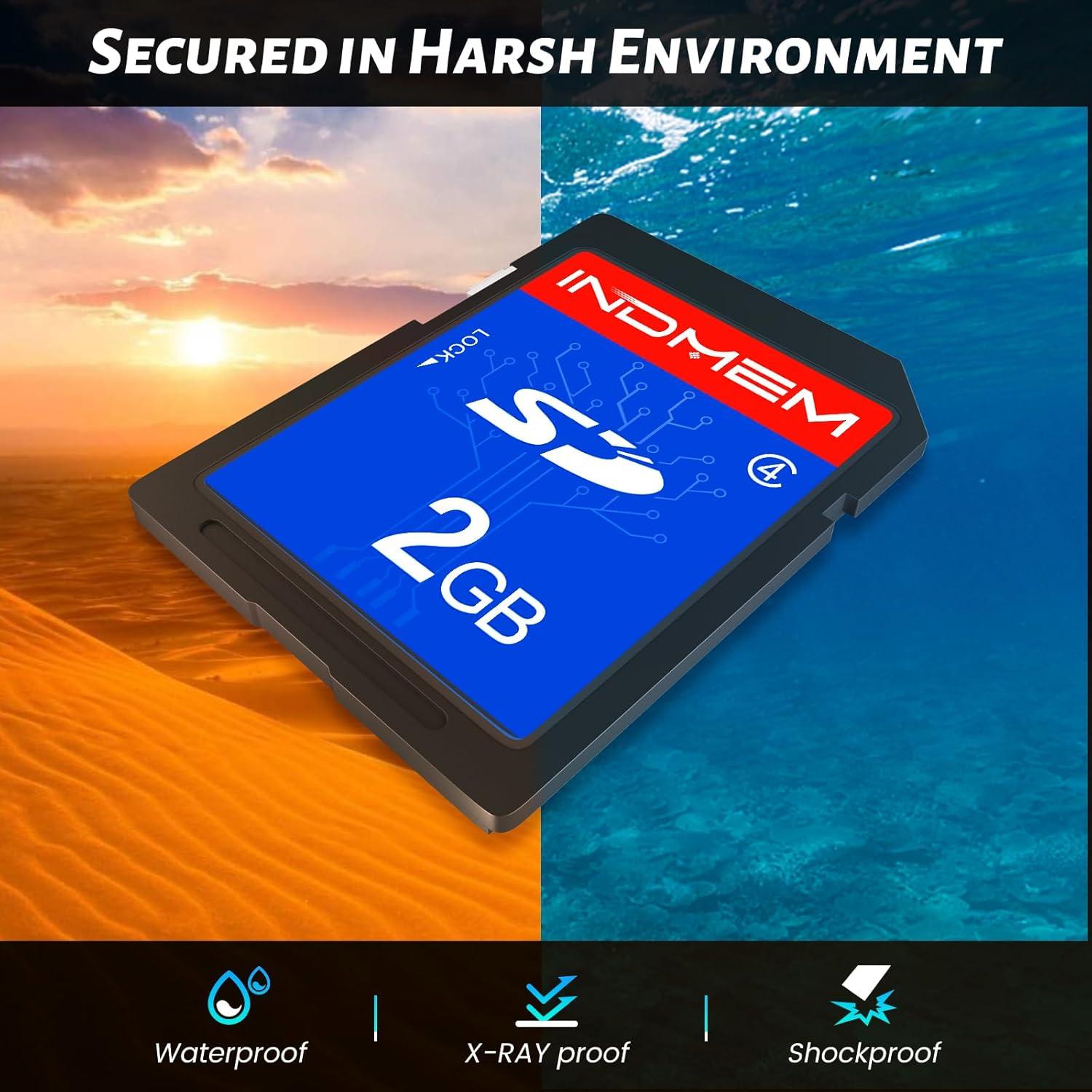 Tarjeta SD INDMEM 2GB Clase 4 - 6 Paquetes de Memoria Flash