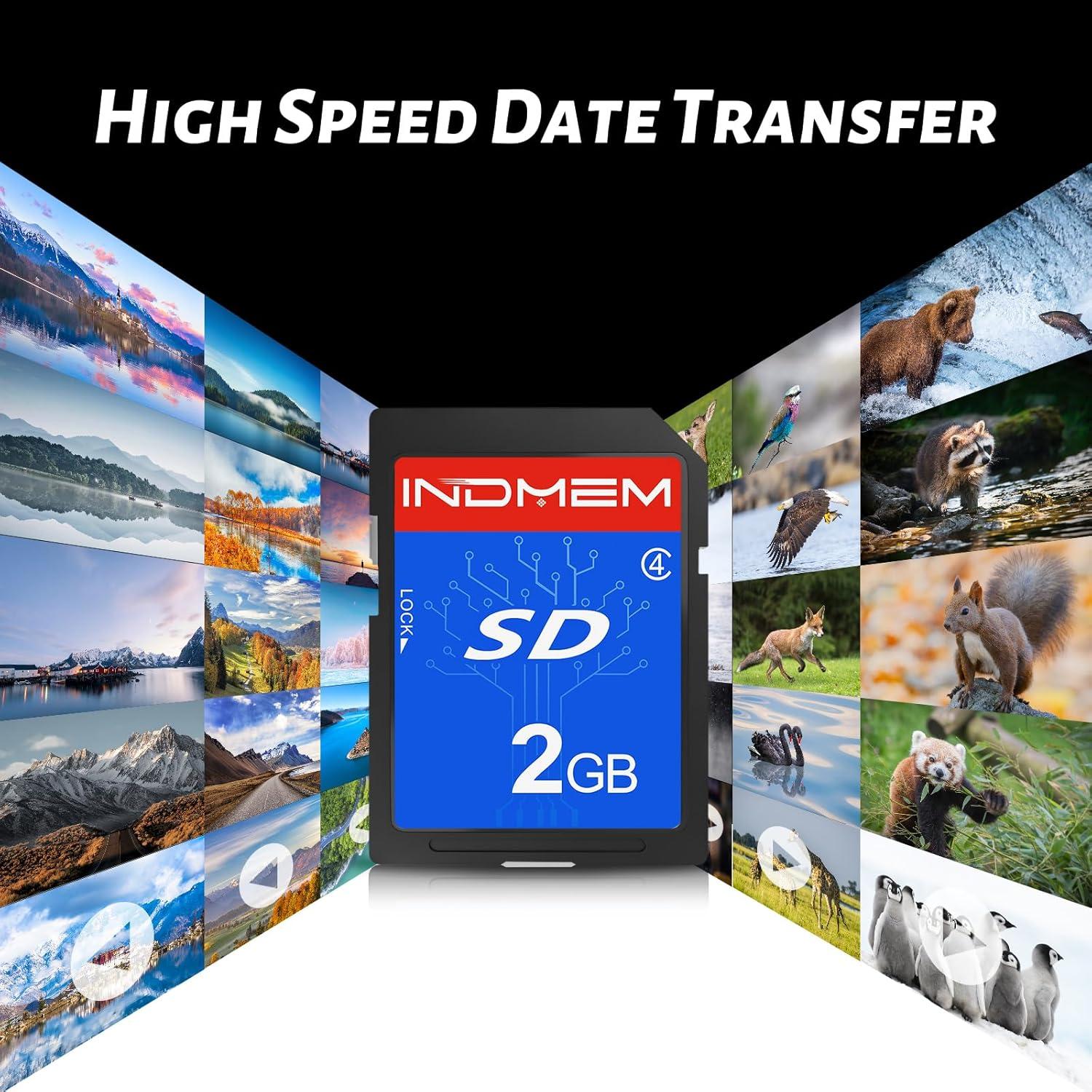 Tarjeta SD INDMEM 2GB Clase 4 - 6 Paquetes de Memoria Flash