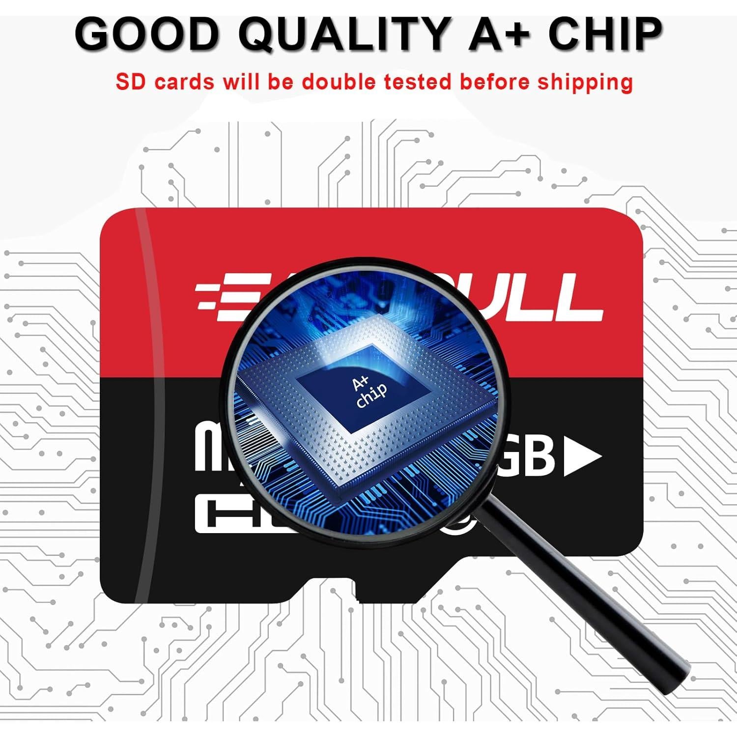 EASTBULL 4GB 10-Pack of Micro SD Card, 4GB SD Cards Pack Full HD Video 90MB/s UHS-I U1 Micro SDHC Class 10 for Surveillance Security Cam (10 Units and 2 Adapters)