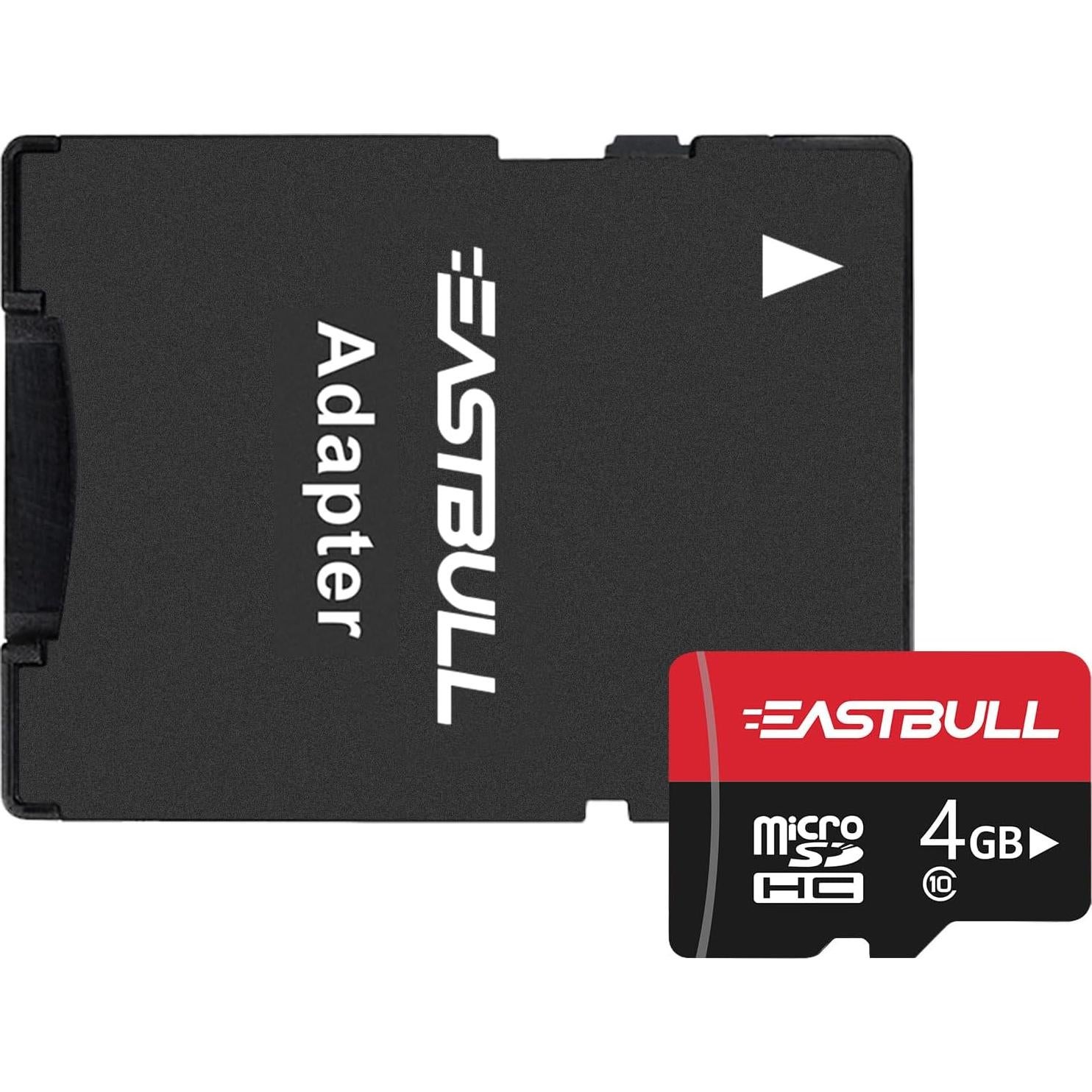 EASTBULL 4GB 10-Pack of Micro SD Card, 4GB SD Cards Pack Full HD Video 90MB/s UHS-I U1 Micro SDHC Class 10 for Surveillance Security Cam (10 Units and 2 Adapters)