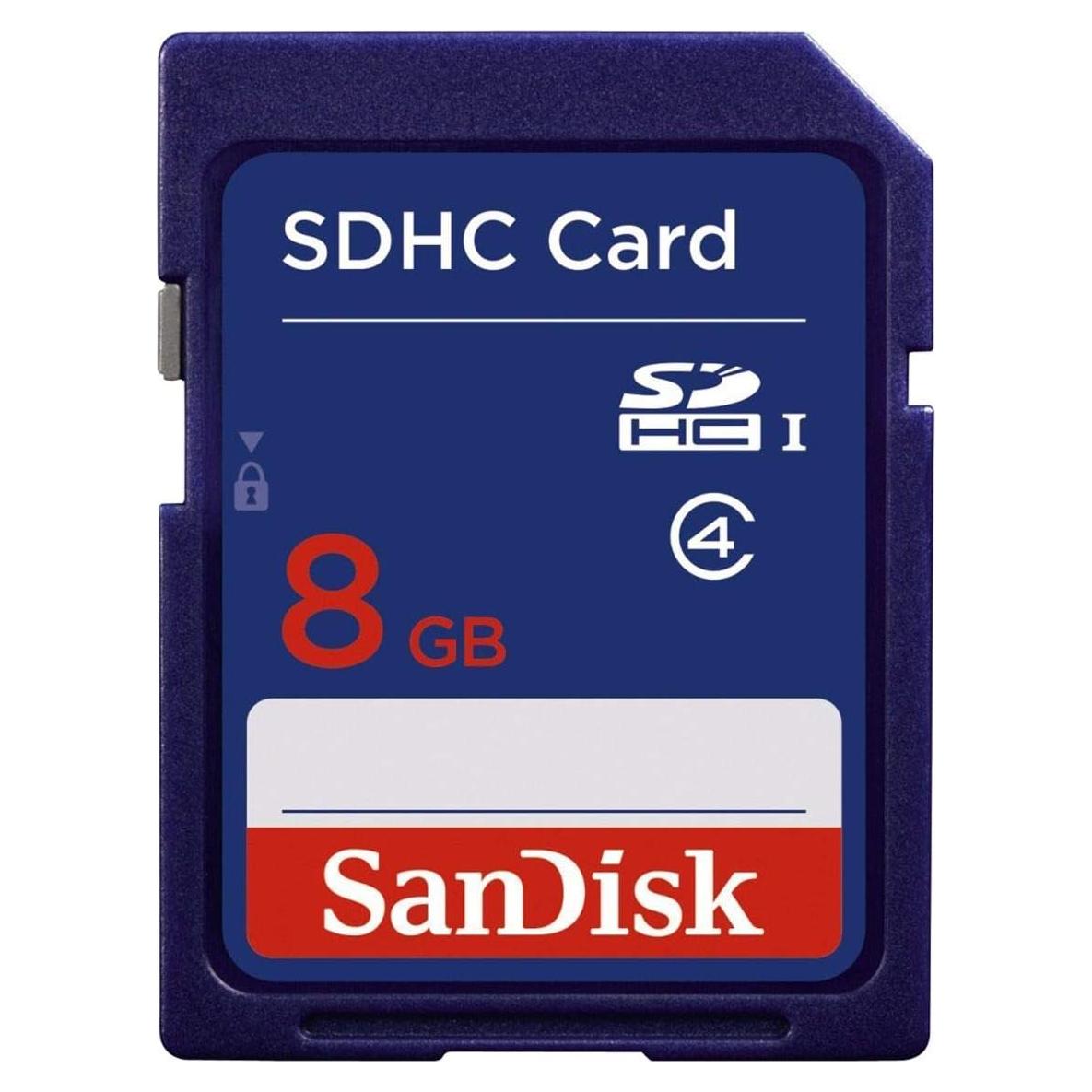 Tarjeta SDHC SanDisk 8GB Clase 4 Memoria Flash Digital