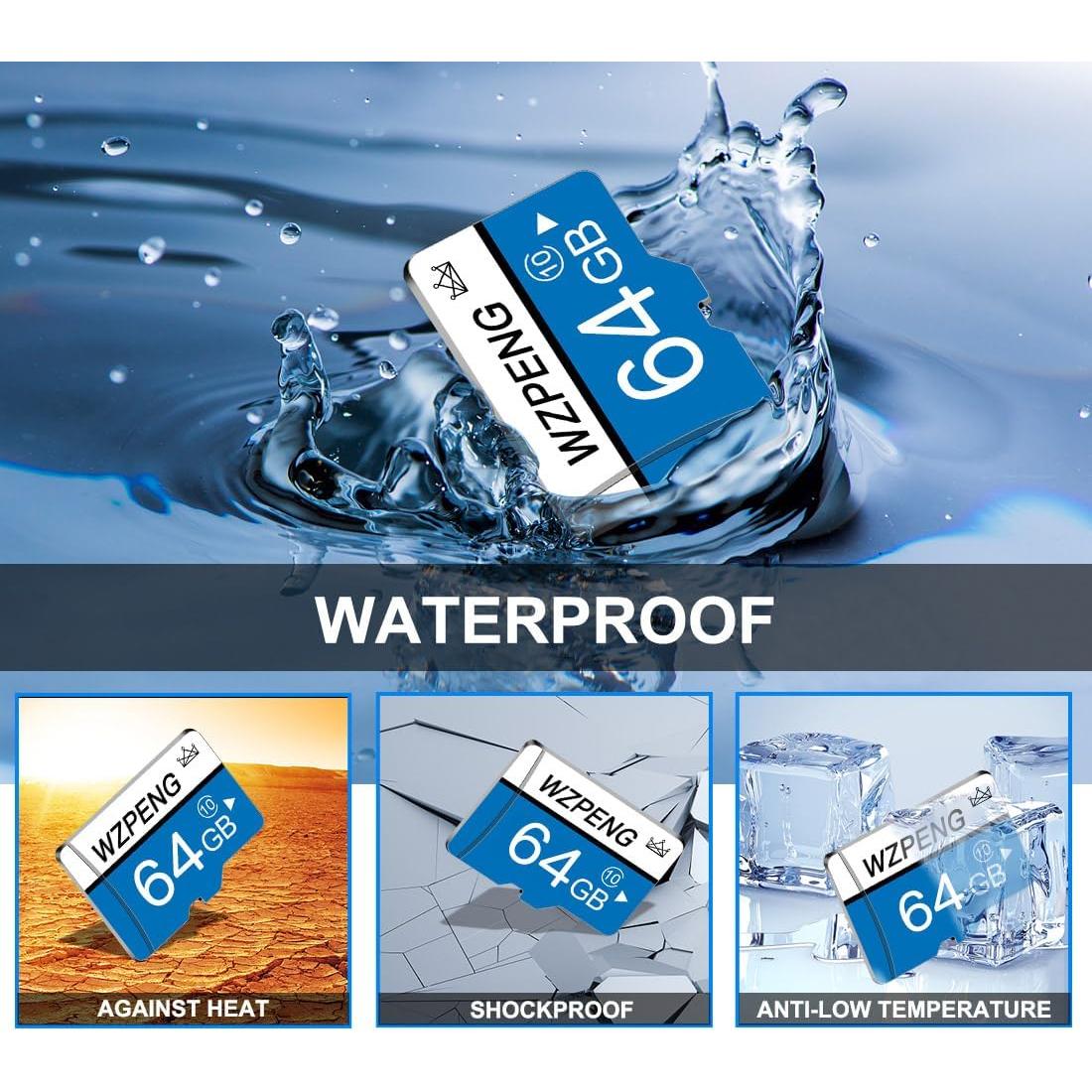 Tarjeta Micro SD 64GB Clase 10 Talebasic - 2PCS con Adaptador