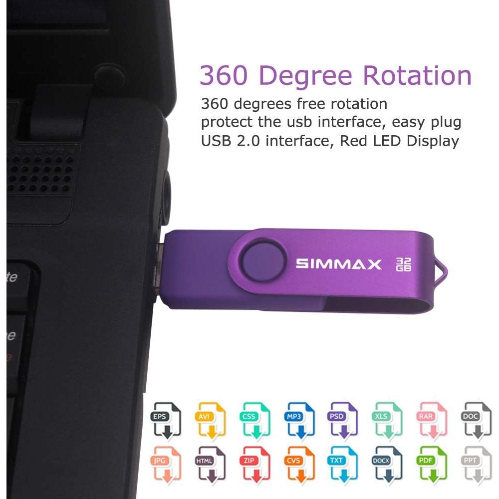 Memoria USB 32GB 2.0 QianHoo Giratoria Rápida 60MB/s