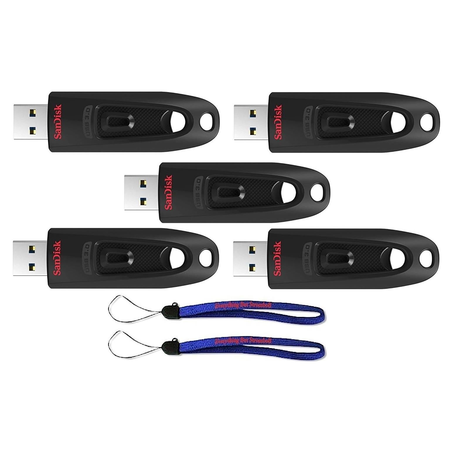 SanDisk Ultra USB 3.0 64GB CZ48 - 5 Unidades Flash Rápidas