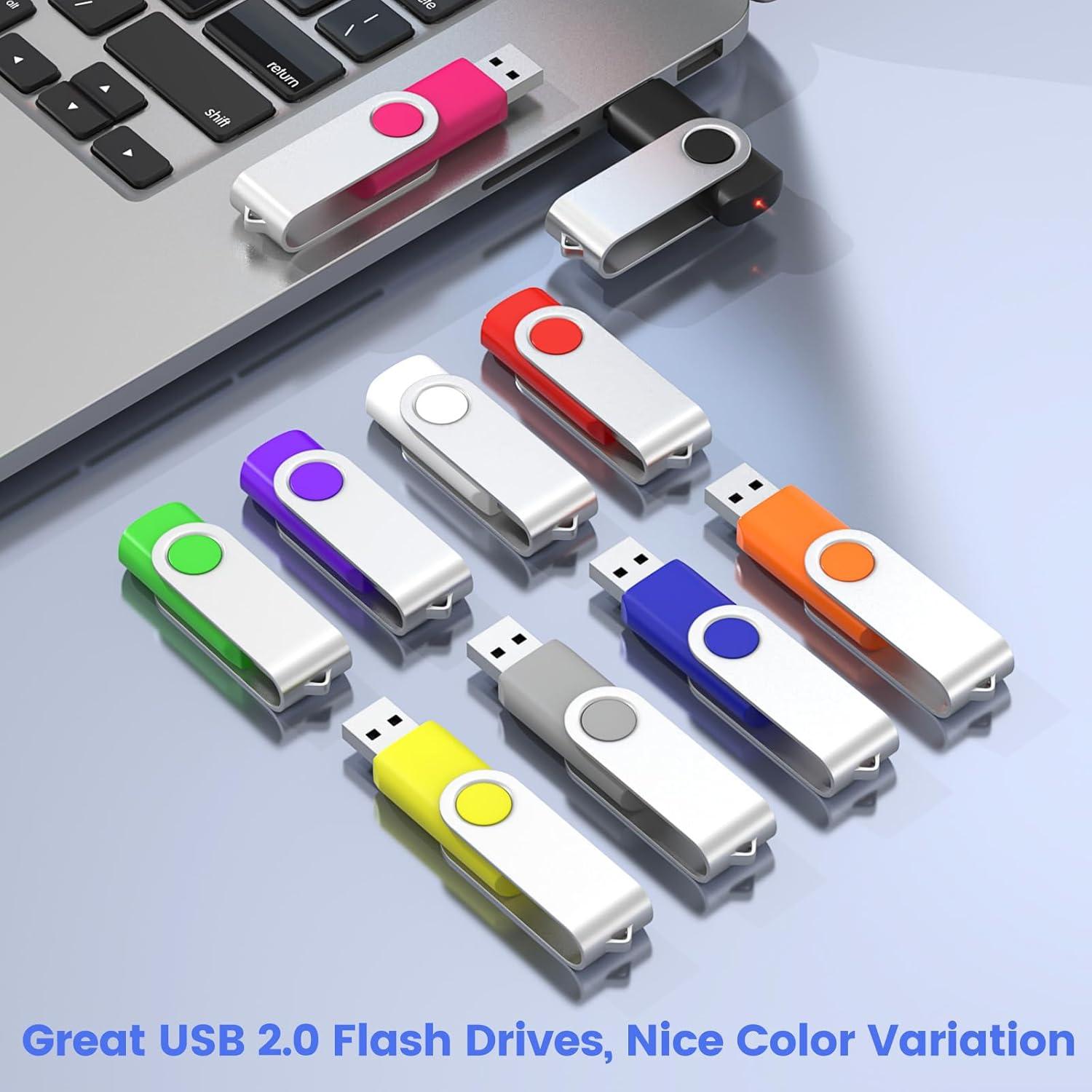 Paquete de 20 Unidades Flash USB 2.0 ABLAZE 128MB con Cuerdas