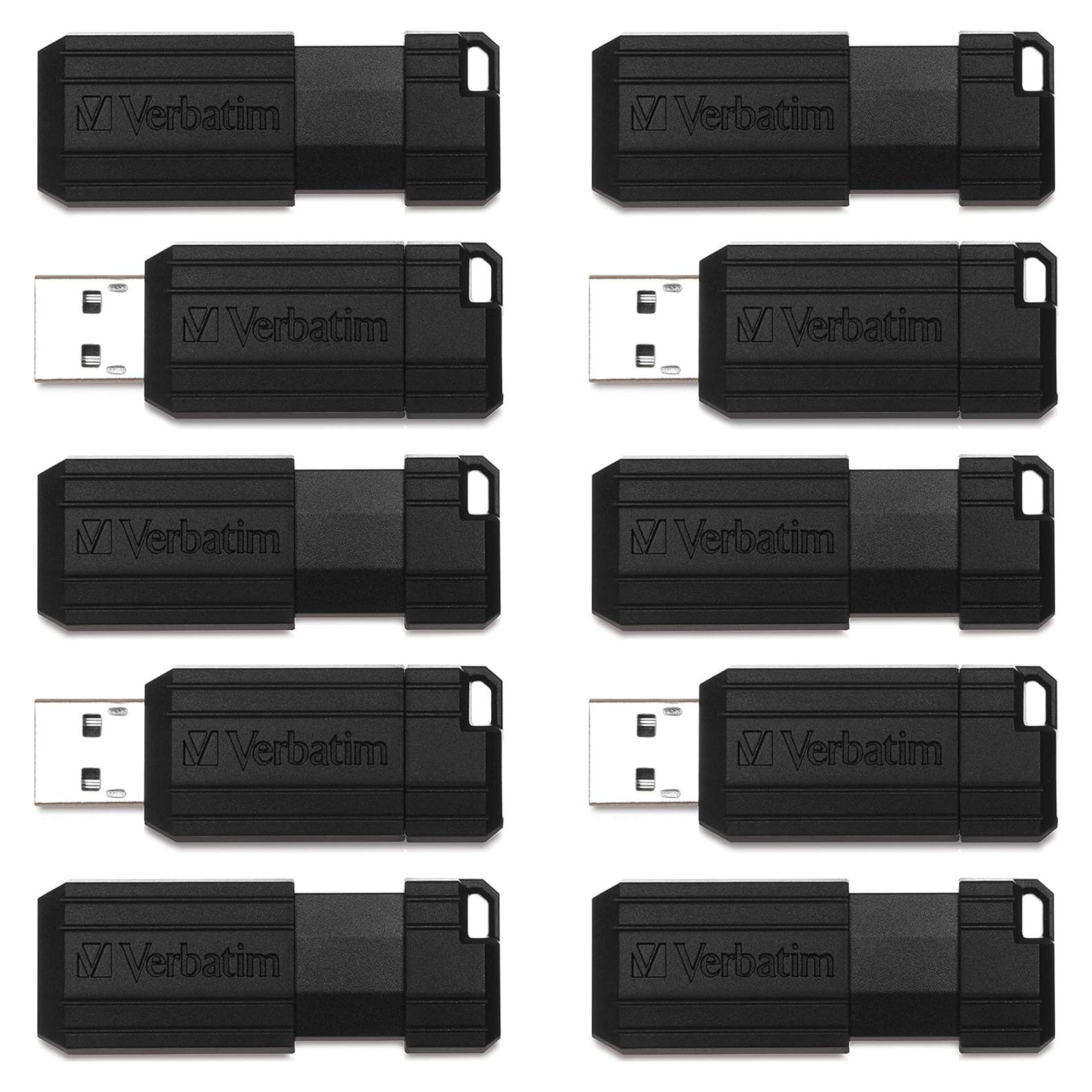 Pendrive USB 2.0 Verbatim PinStripe 32GB - Paquete de 10