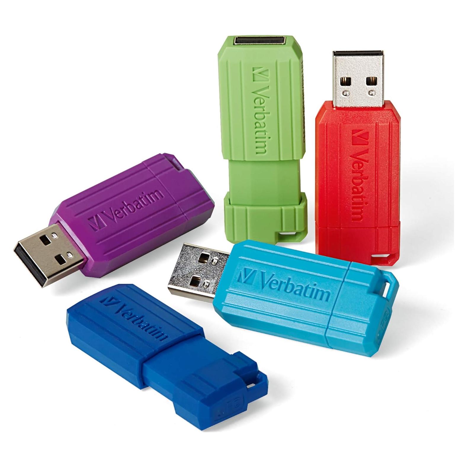 Pendrive Verbatim 32GB USB 2.0 Retráctil Multicolor 5 Pzas