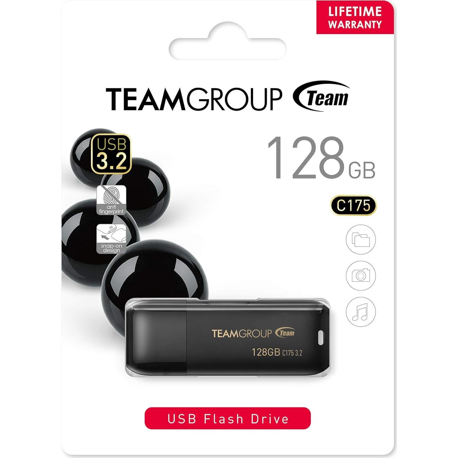 TEAMGROUP C175 128GB USB 3.2 Gen 1 2-Pack Almacenamiento