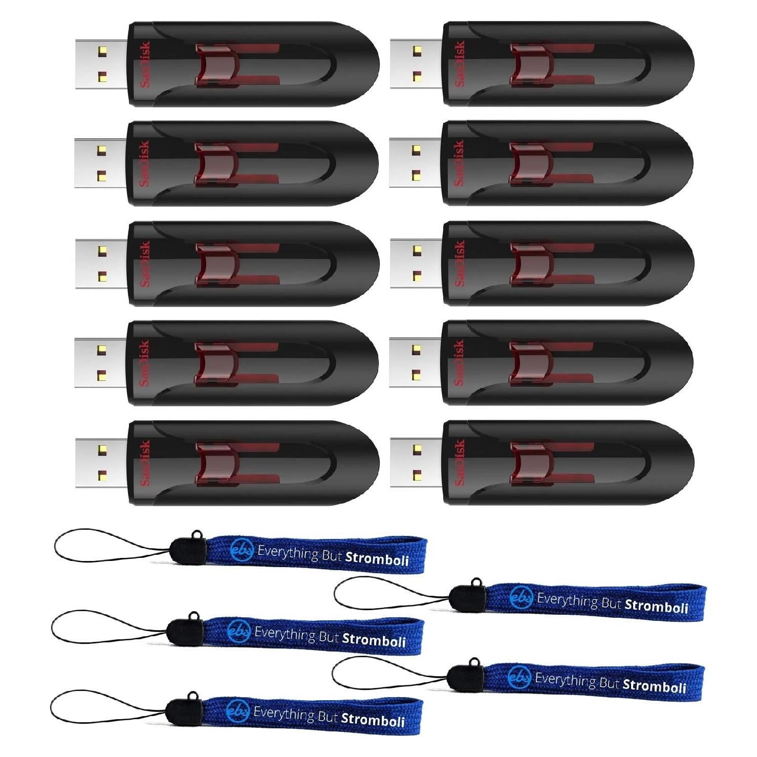 Paquete de 10 Pendrives SanDisk Cruzer Glide 3.0 64GB USB